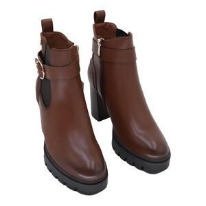 Xti Women's Heeled Booties Camel Brown Size 8